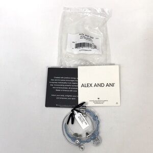 NWT Alex and Ani Sugar Bridge Set Of 3 Charm Bracelets